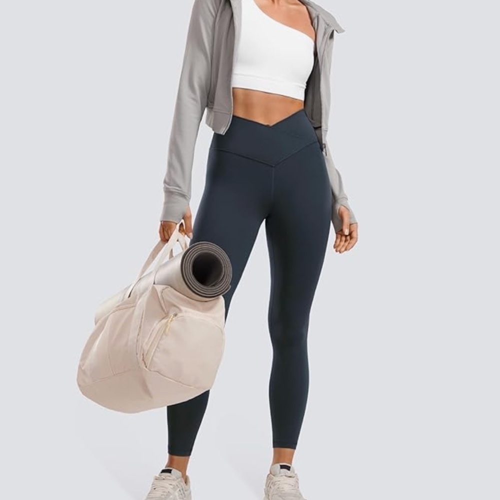 CRZ Yoga Butterluxe V Crossover Waist Leggings True Navy